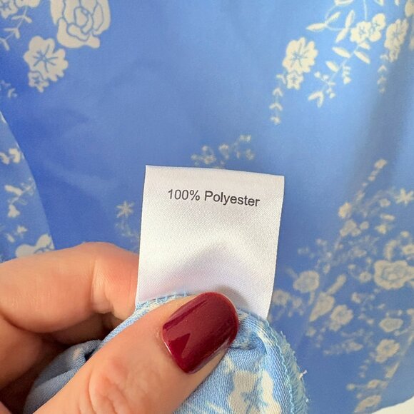 Park & Fifth Frances Mini Dress NWT Blue Floral Size Medium - Picture 7 of 7